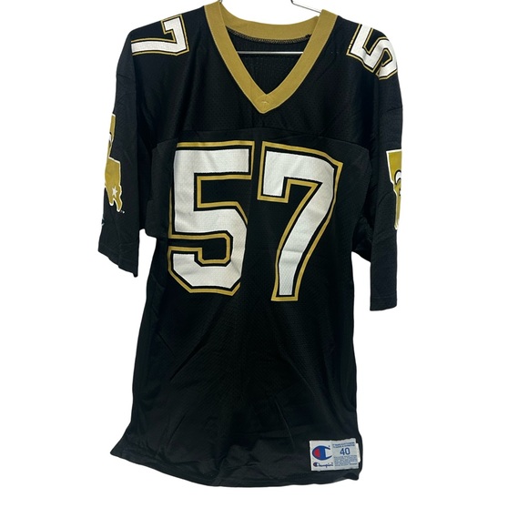 Champion Black and Gold Jersey with Number 57 - Picture 2 of 6